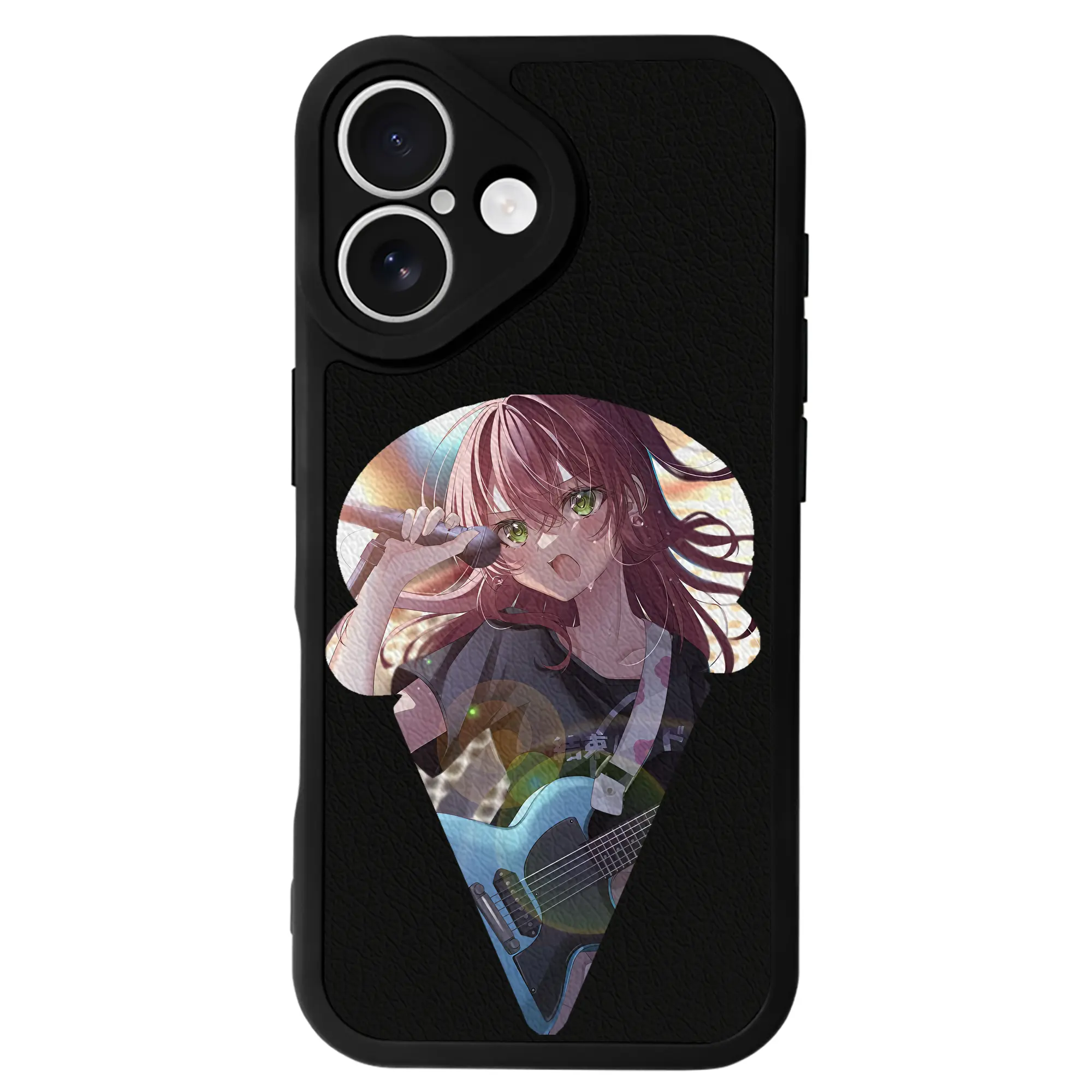 ぼっちざろっく！ グッズ,後藤ひとり - IPhone 16シリーズ対応 ・ シリコンスマホケース ・ レザー調 ・ 高精度フィット ・ 耐衝撃 ・ ワイヤレス充電対応 ・ 精密カット